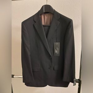 NWT Mens turbo160 Suit Black Pin Stripe Size 44S 38W